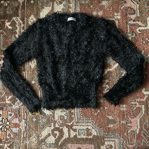 Zara black sequin sweater size small